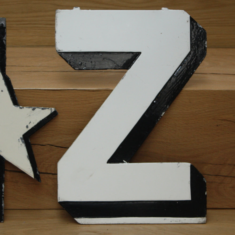 
                  
                    z ... sold ...hand cut  large n and z metal marquee letters
                  
                