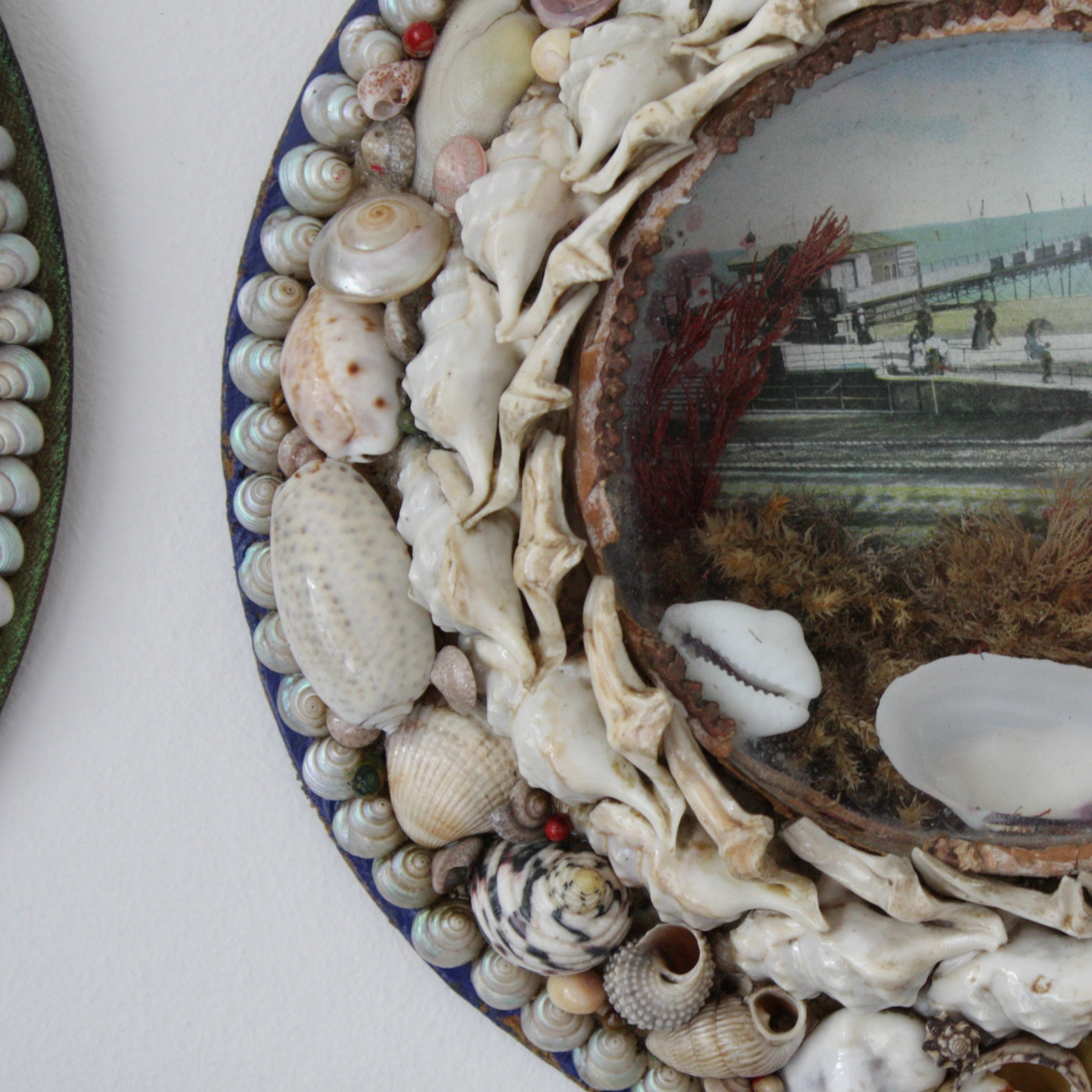 z ... sold ... antique keep sake love token sailors valentine roundel –  wild folk