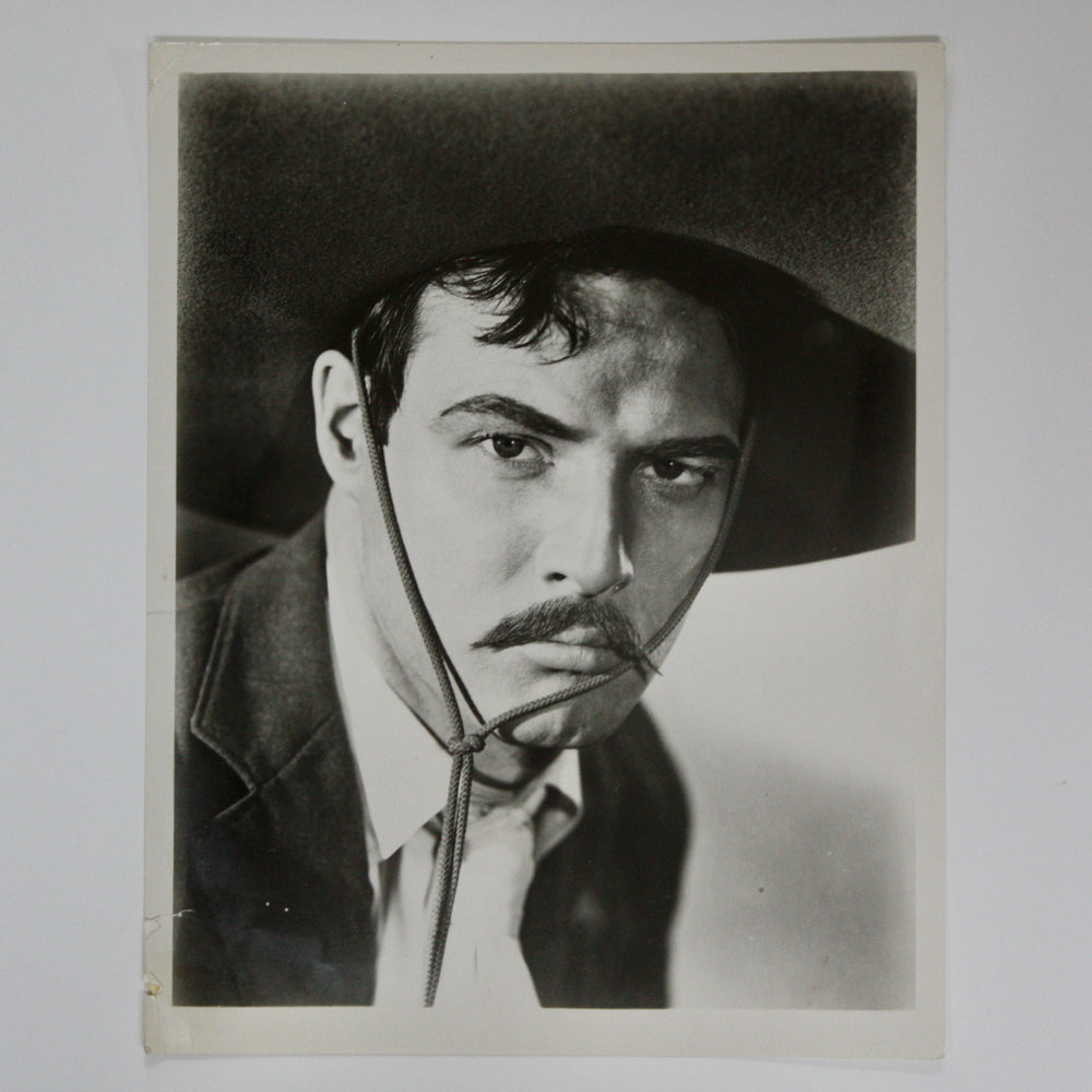 
                  
                    a studio photographic portrait of Marlon Brando as Emiliano Zapata
                  
                