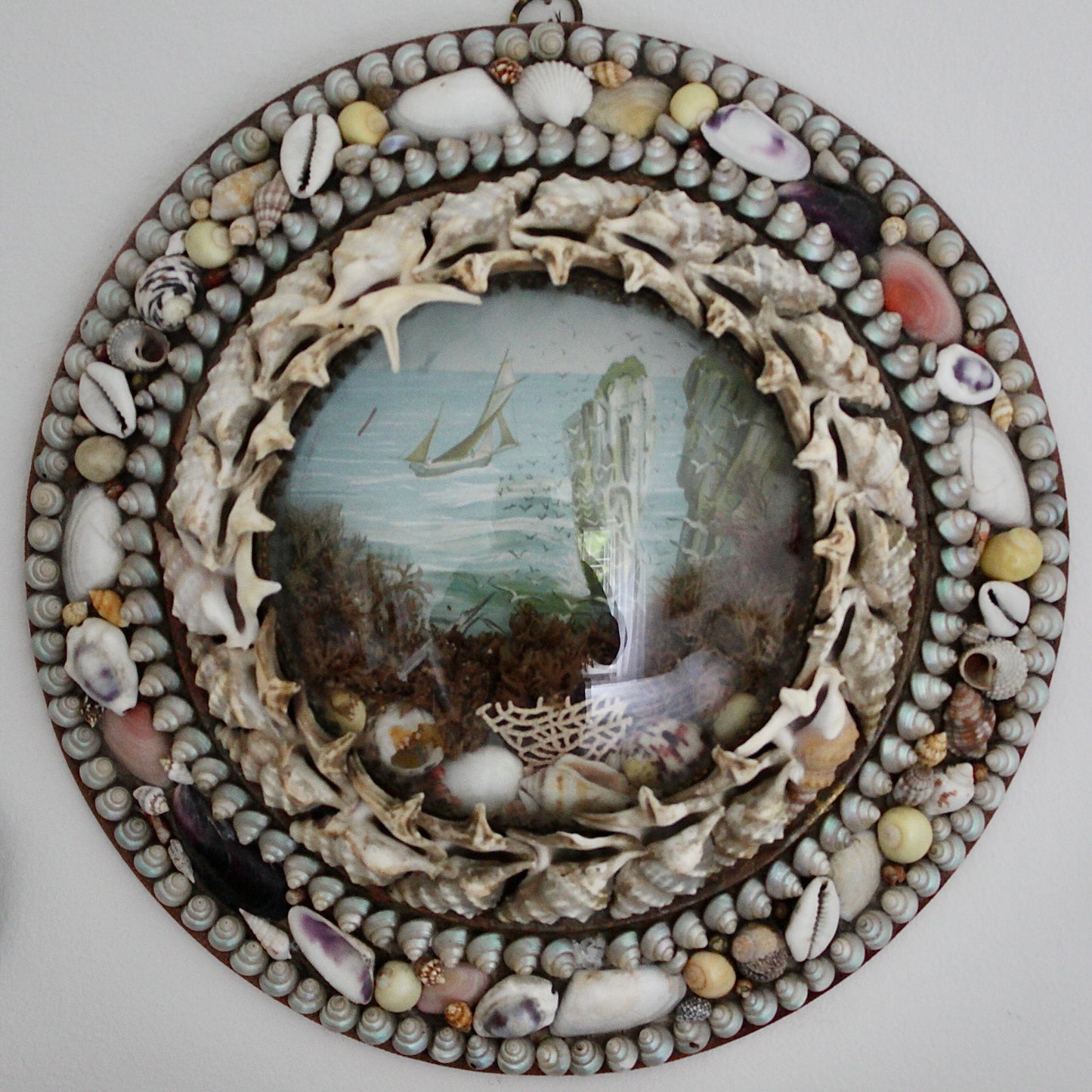 
                  
                    sailors valentine. a victorian shell keepsake "old man of hoy"
                  
                