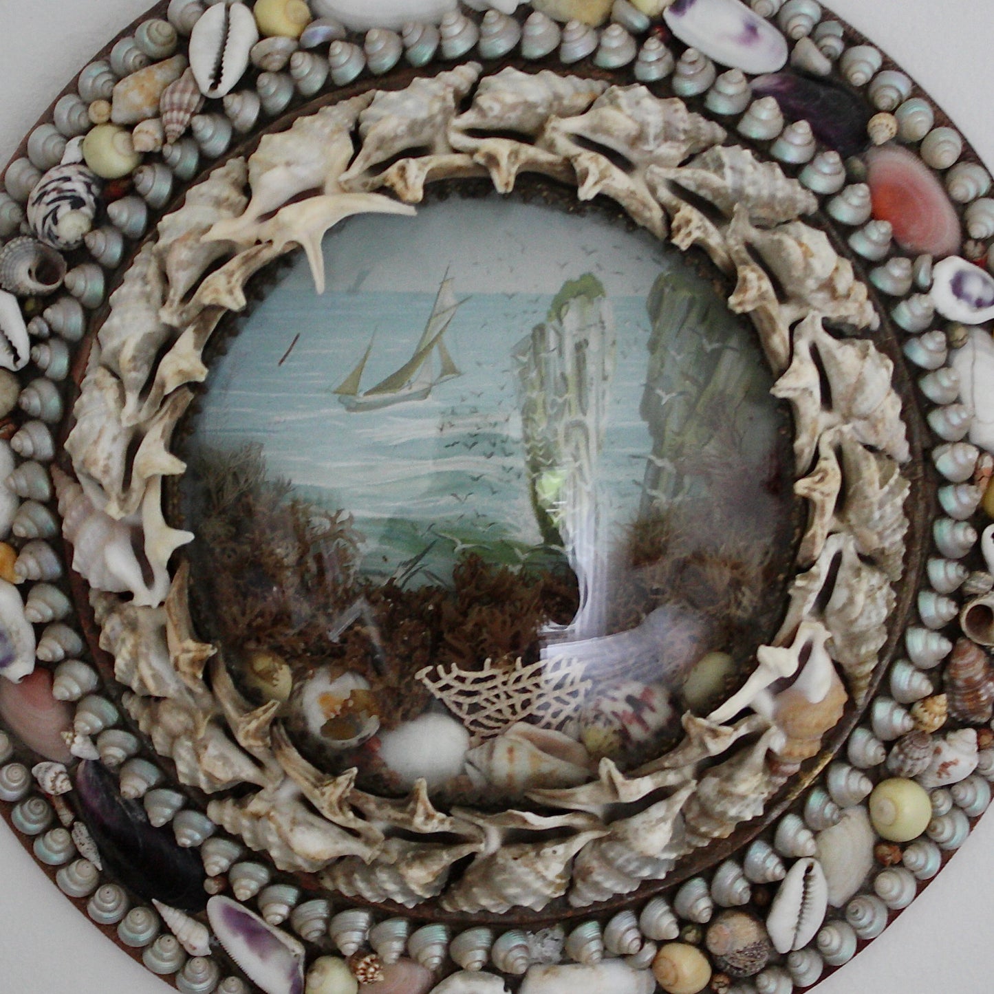 
                  
                    sailors valentine. a victorian shell keepsake "old man of hoy"
                  
                