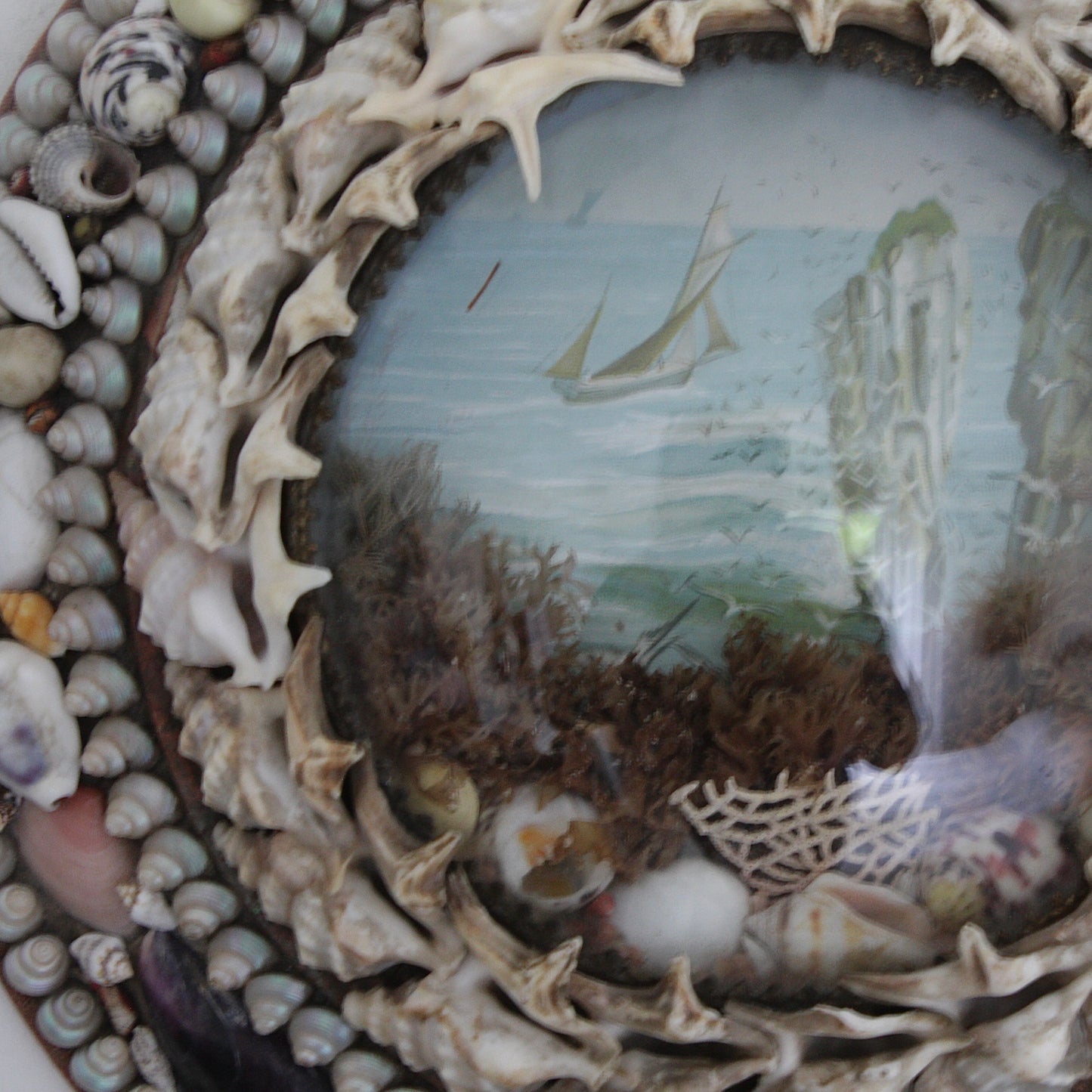 
                  
                    sailors valentine. a victorian shell keepsake "old man of hoy"
                  
                