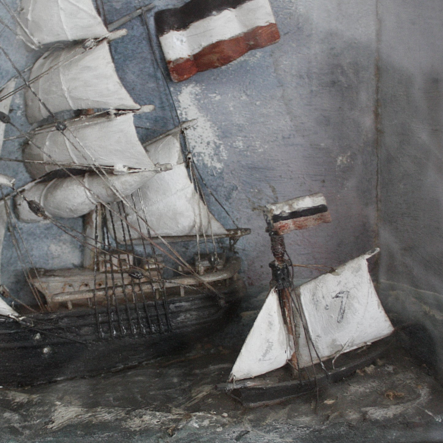 
                  
                    " freda " an antique folk art sailor made diorama .
                  
                