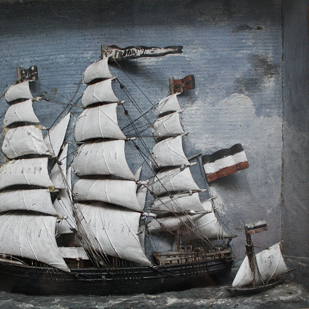 
                  
                    " freda " an antique folk art sailor made diorama .
                  
                