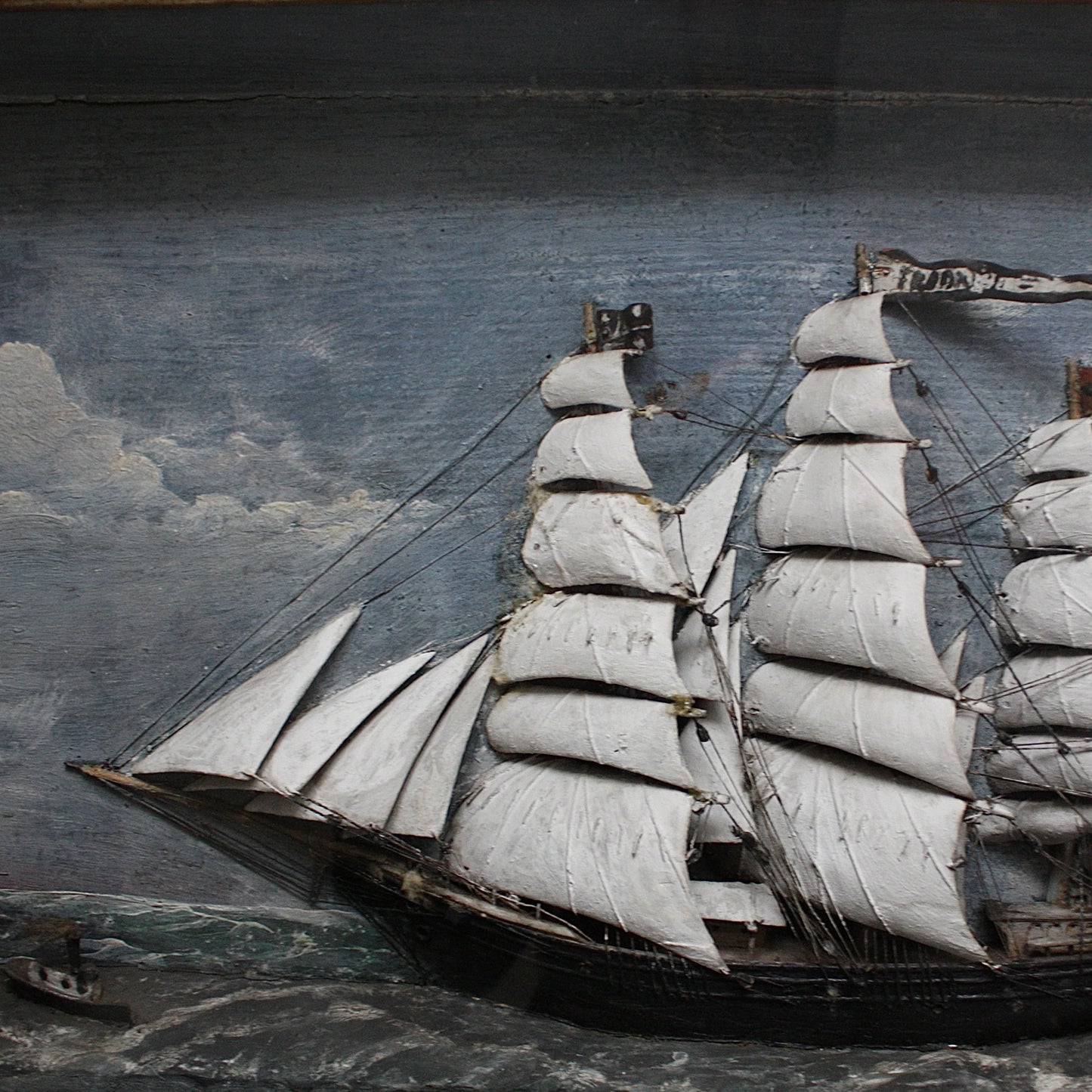 
                  
                    " freda " an antique folk art sailor made diorama .
                  
                