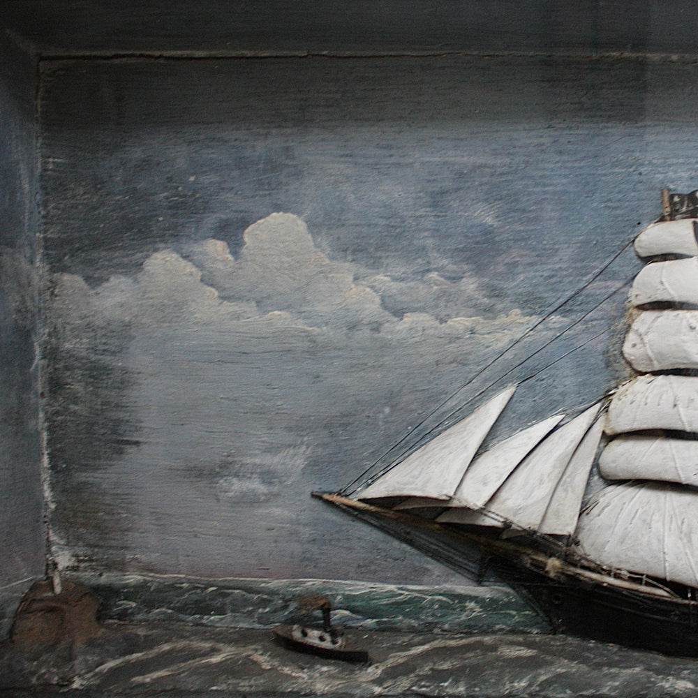 
                  
                    " freda " an antique folk art sailor made diorama .
                  
                