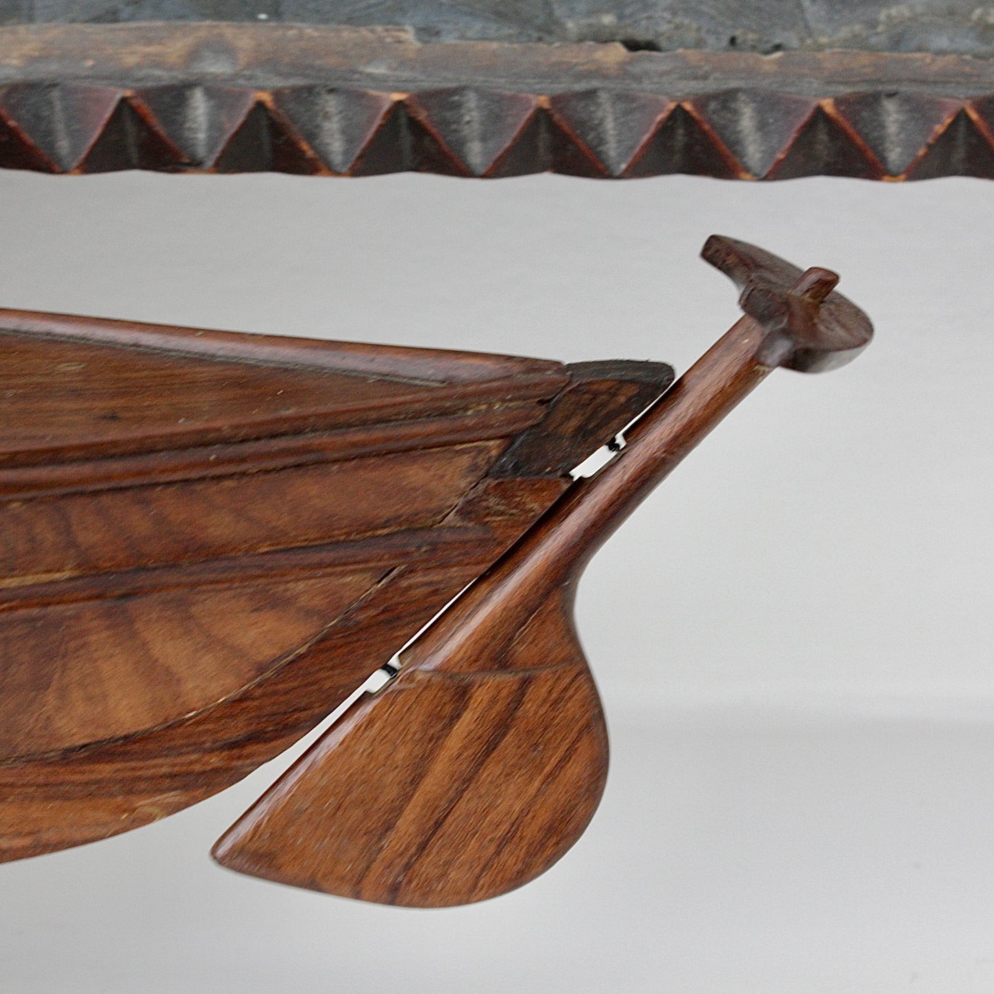 
                  
                    a 19th century sailor made carved whaler.
                  
                