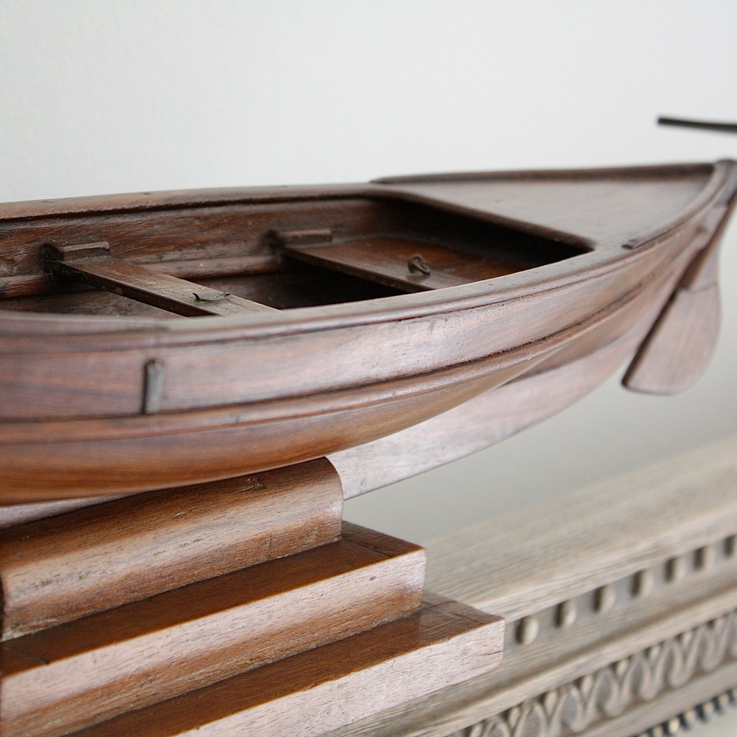 
                  
                    a 19th century sailor made carved whaler.
                  
                