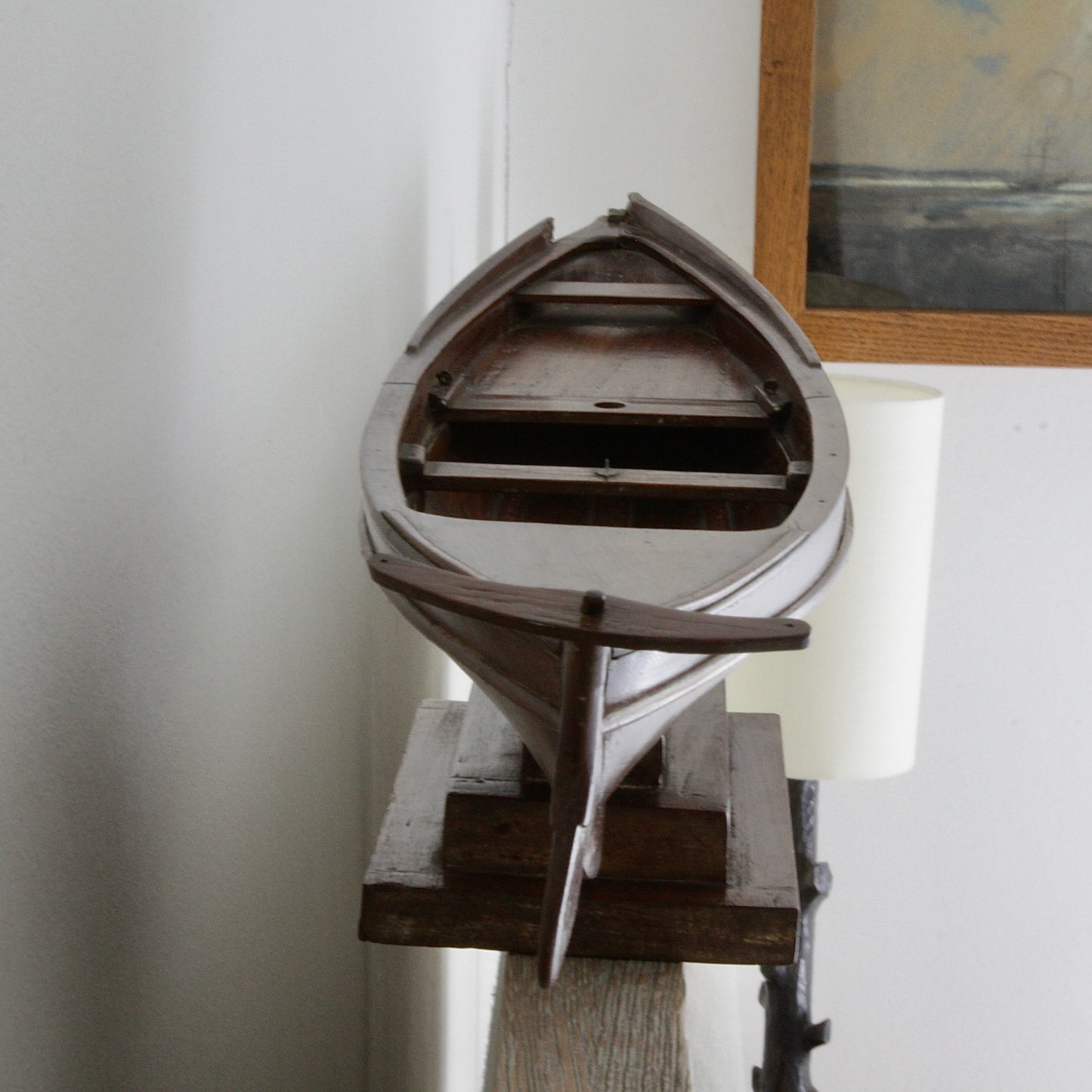 
                  
                    a 19th century sailor made carved whaler.
                  
                