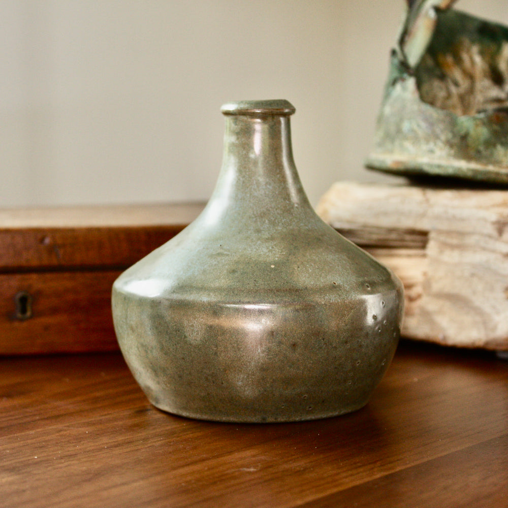 
                  
                    lakes pottery Truro green glazed vase
                  
                