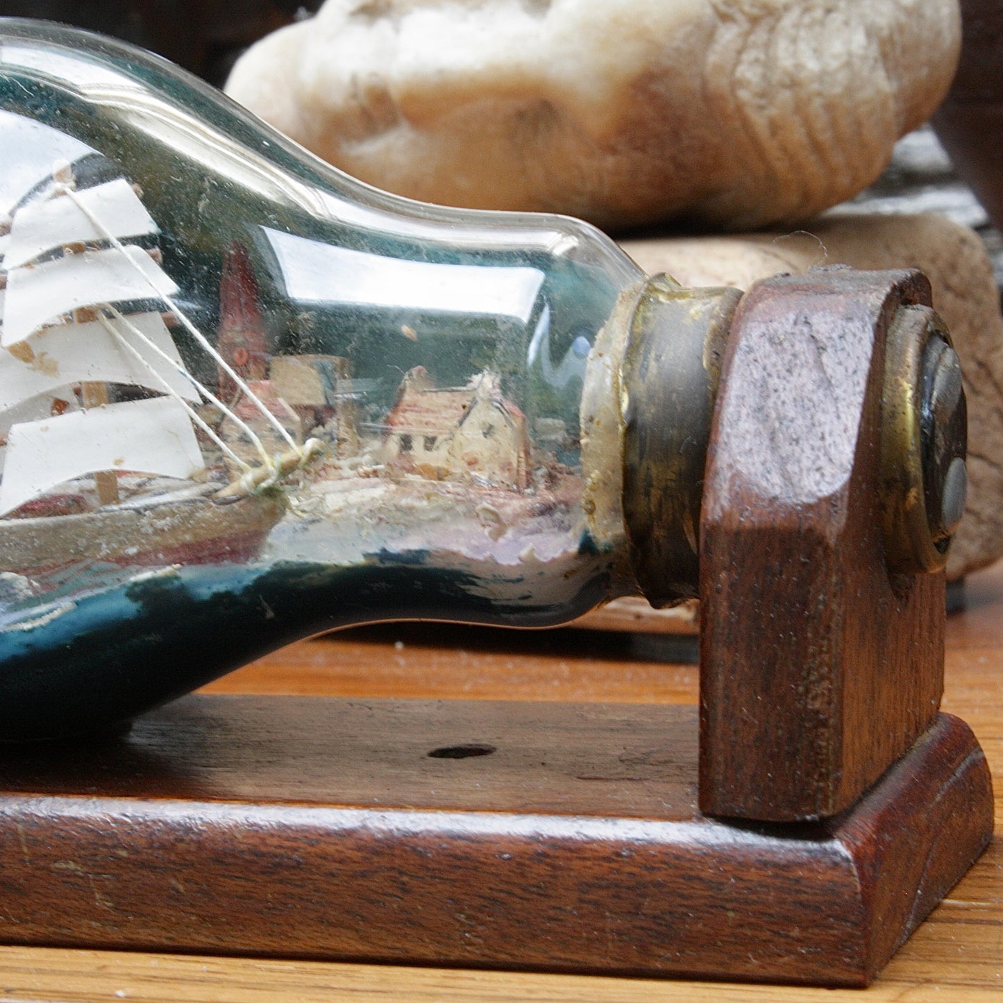 
                  
                    An unusual Folk art ship in a lightbulb.
                  
                