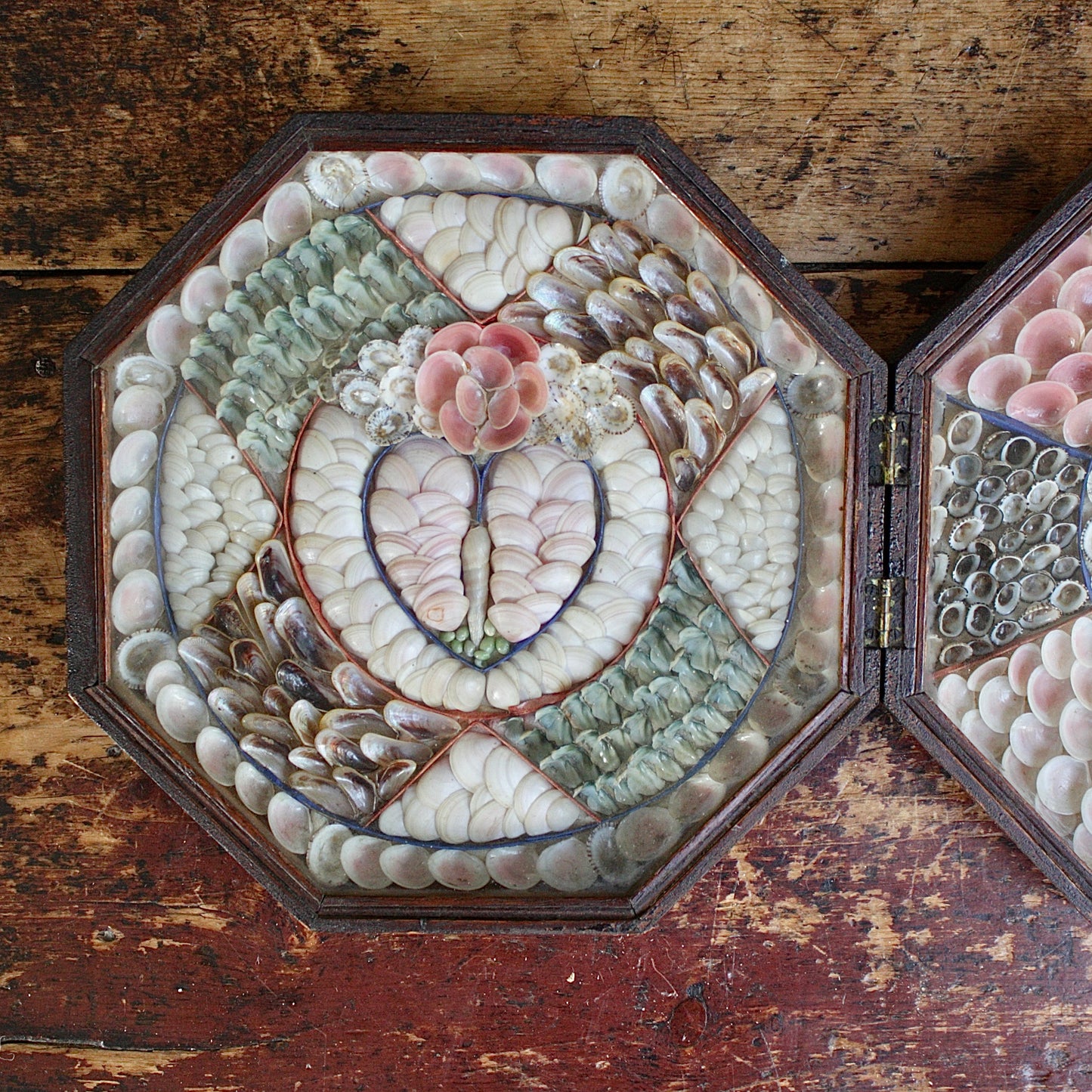 
                  
                    a sailors valentine " home again " with interesting  provenance.
                  
                