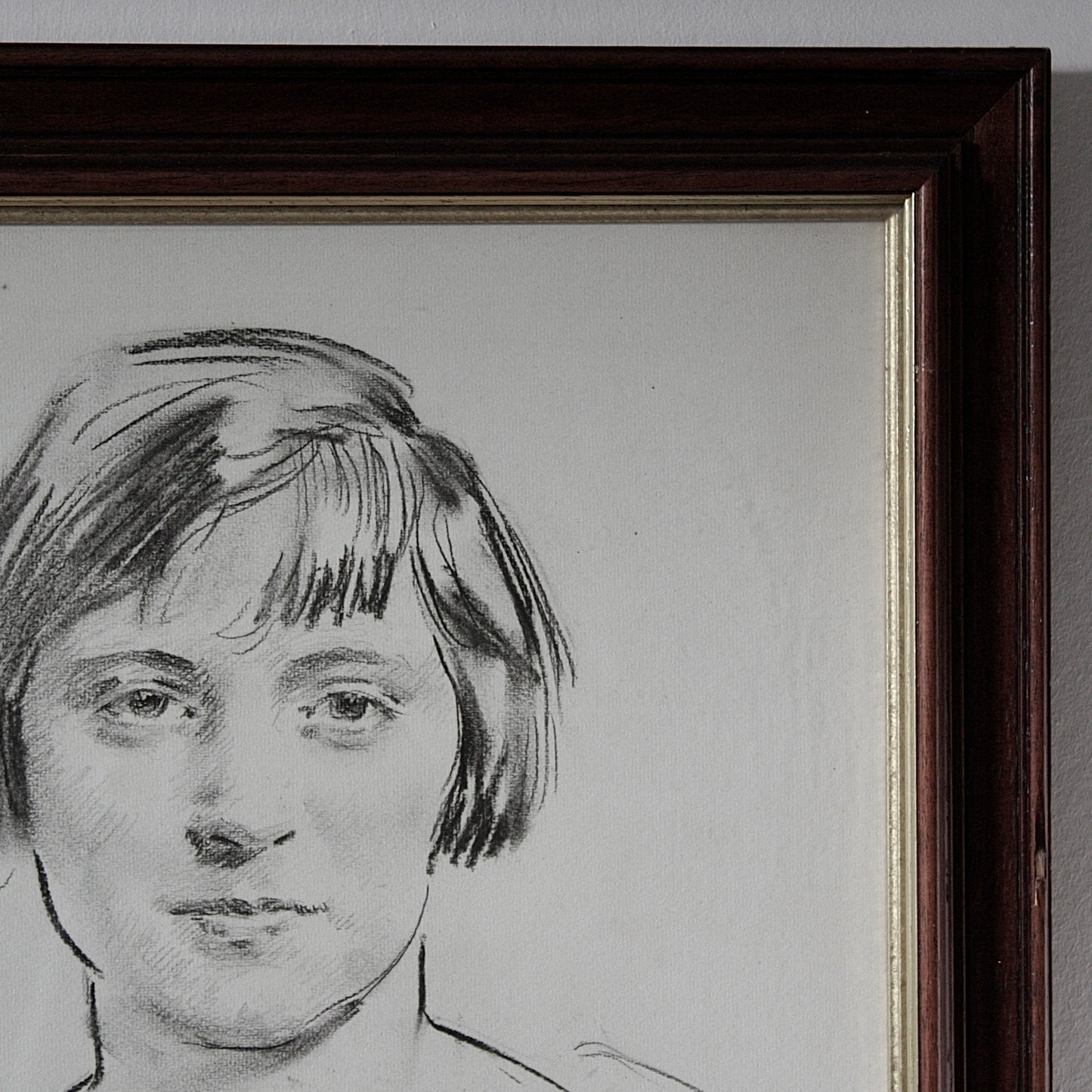 
                  
                    ... sold ...  a portrait in charcoal by r.g.eves.
                  
                