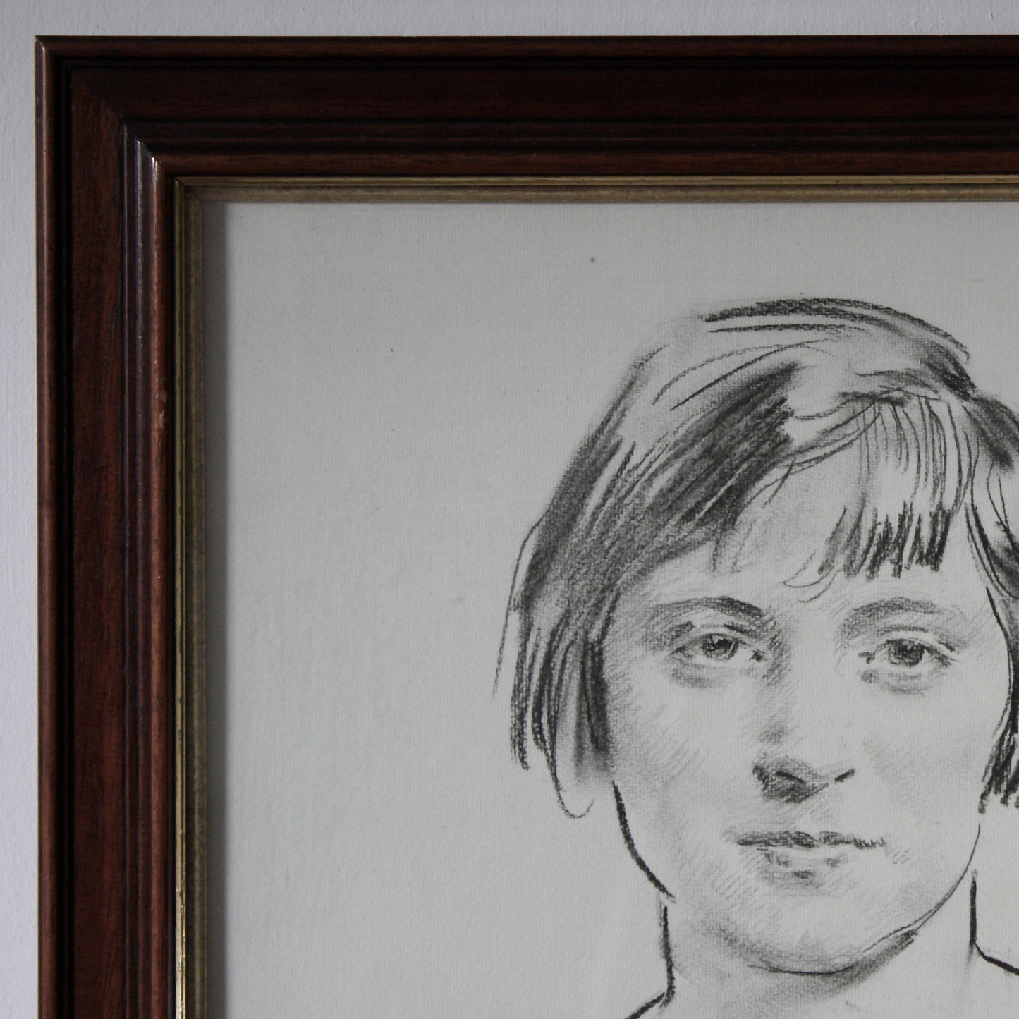 
                  
                    ... sold ...  a portrait in charcoal by r.g.eves.
                  
                