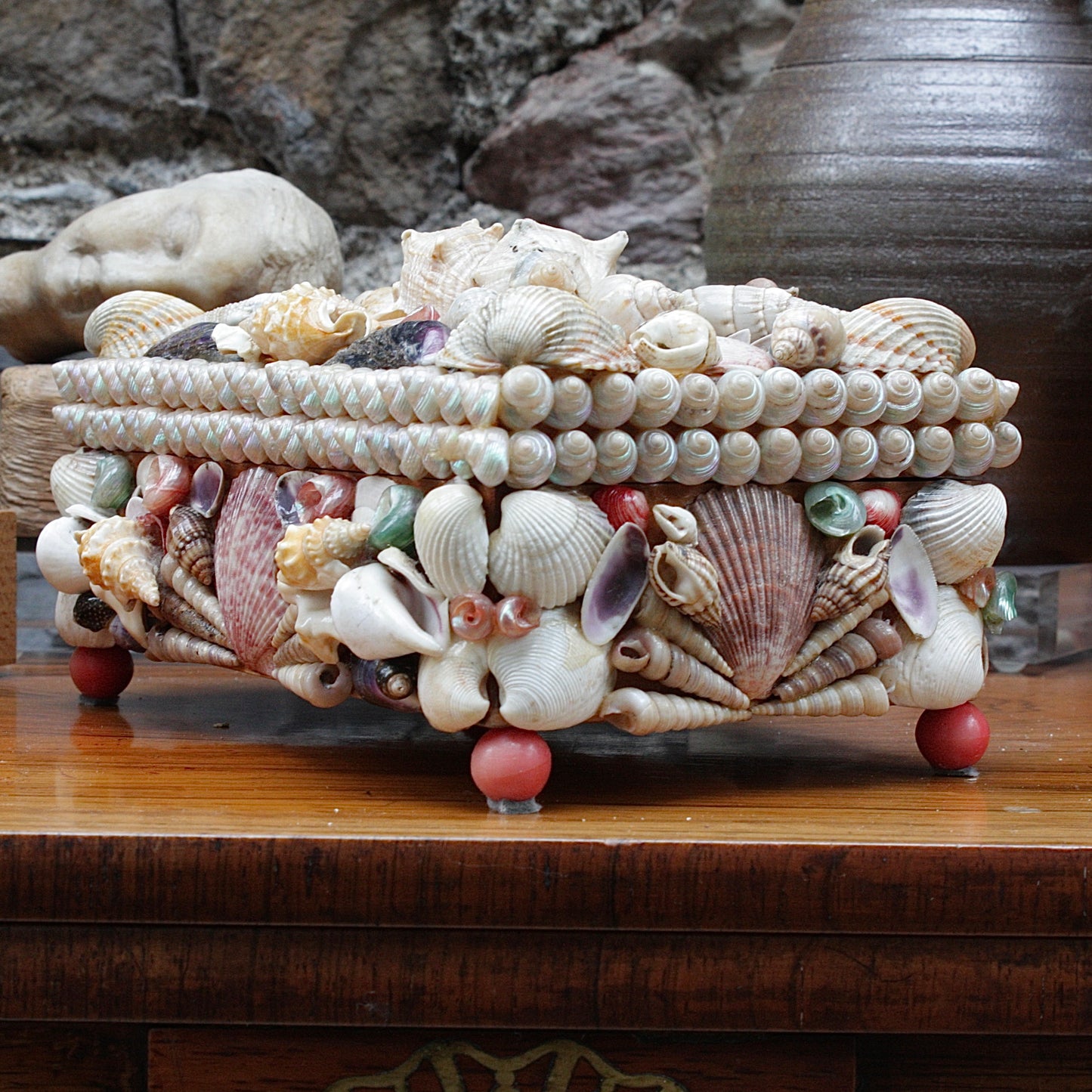 
                  
                    a sweetheart shell box.
                  
                