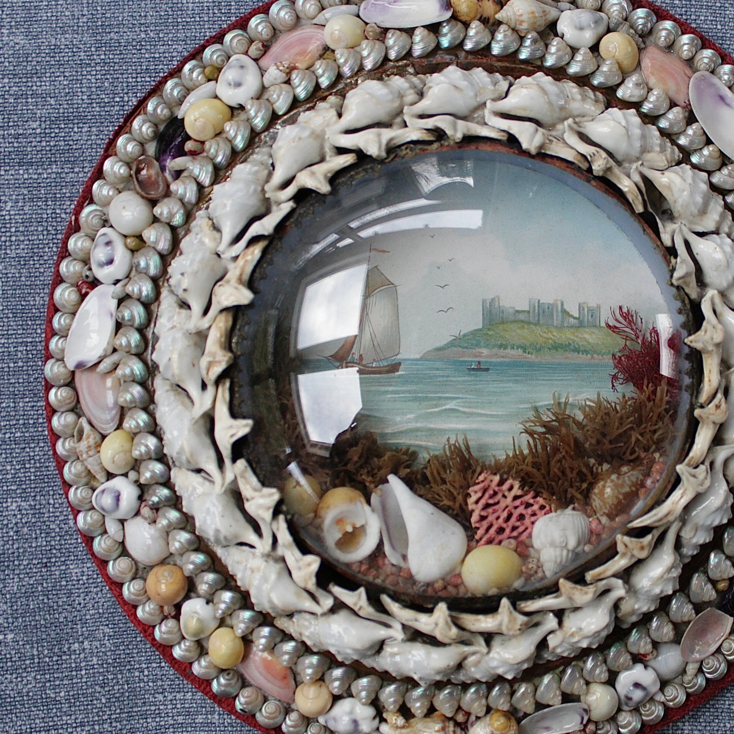 
                  
                    sailors valentine. victorian shell keepsake, "bamburgh castle"
                  
                
