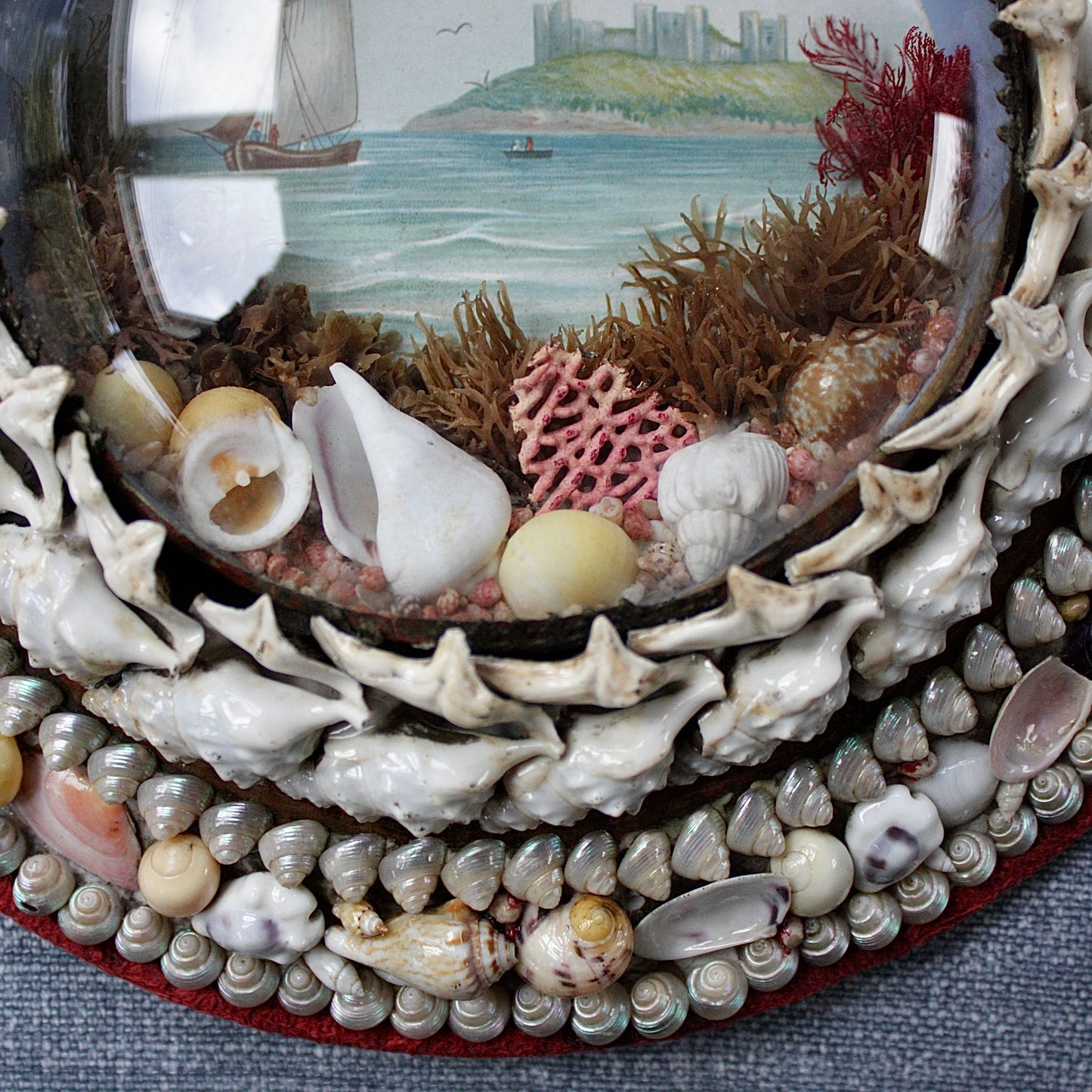 
                  
                    sailors valentine. victorian shell keepsake, "bamburgh castle"
                  
                