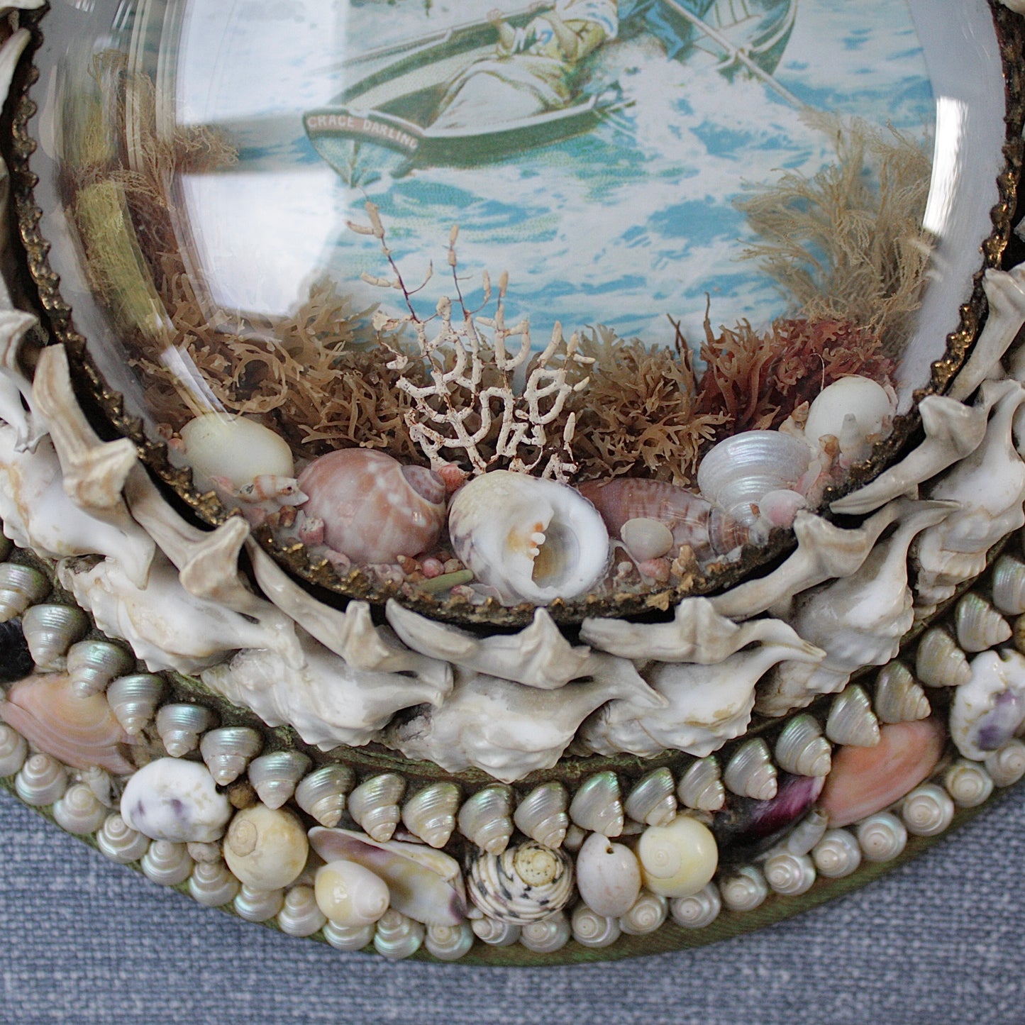 
                  
                    sailors valentine. victorian shell keepsake of grace darlings rescue,
                  
                
