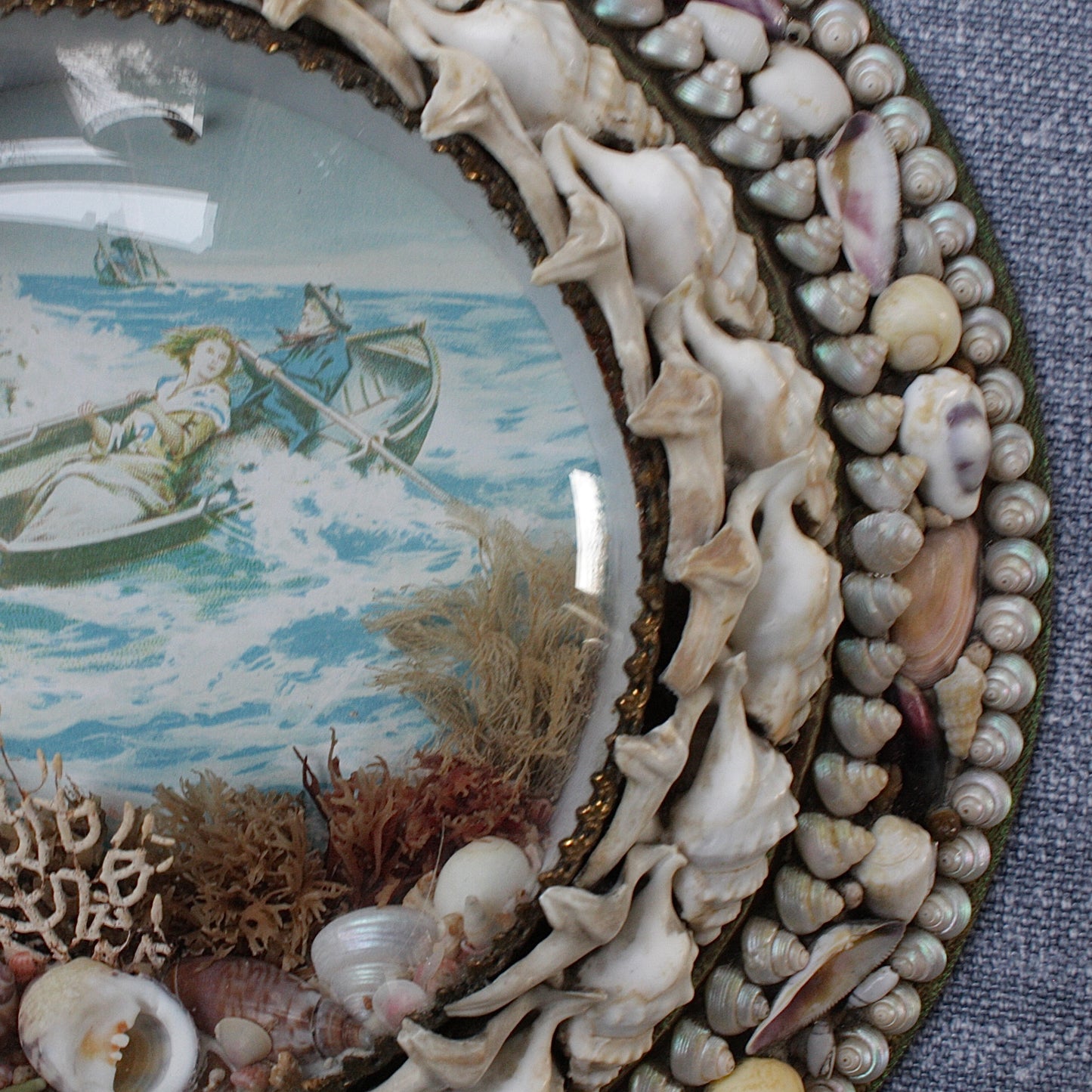 
                  
                    sailors valentine. victorian shell keepsake of grace darlings rescue,
                  
                