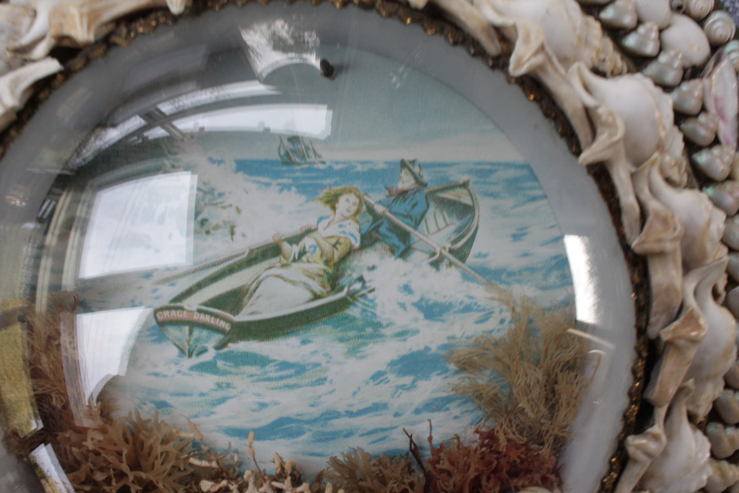 
                  
                    sailors valentine. victorian shell keepsake of grace darlings rescue,
                  
                