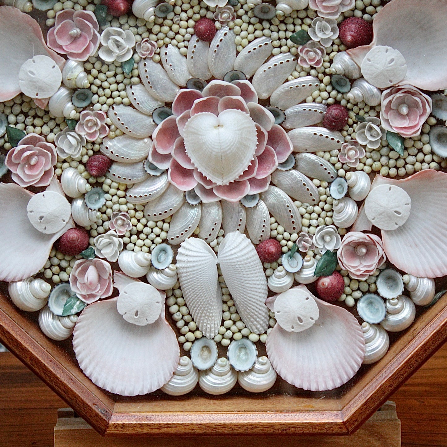 
                  
                    sailors valentine. 20th century shell mosaic.
                  
                