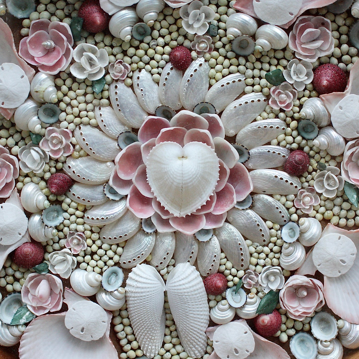 
                  
                    sailors valentine. 20th century shell mosaic.
                  
                