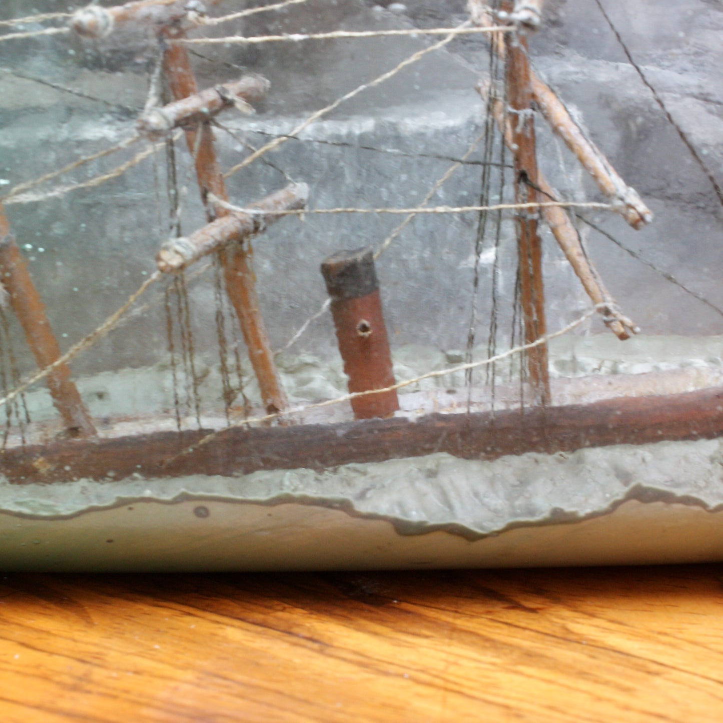 
                  
                    a 19th century ship in a bottle.
                  
                