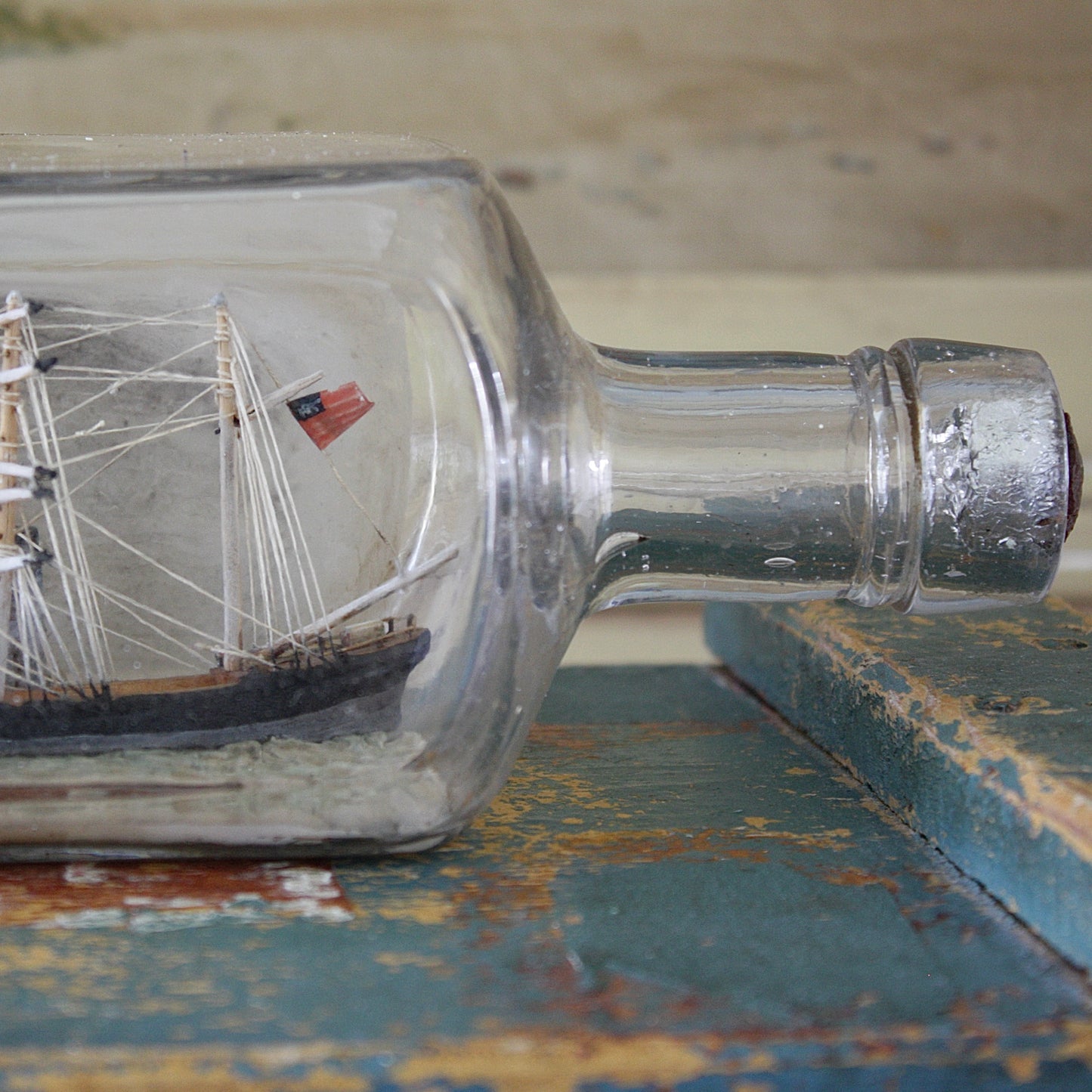 
                  
                    a ship in a bottle . an historical depiction.
                  
                