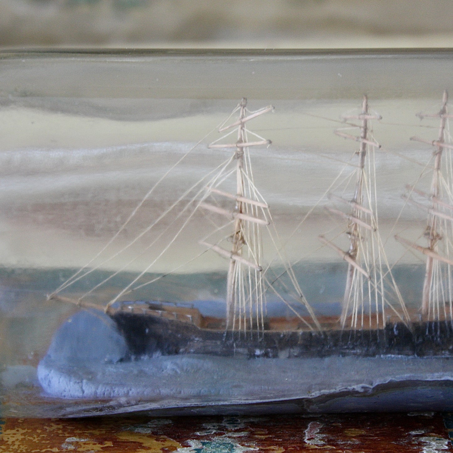 
                  
                    a windjammer ship in a bottle.
                  
                
