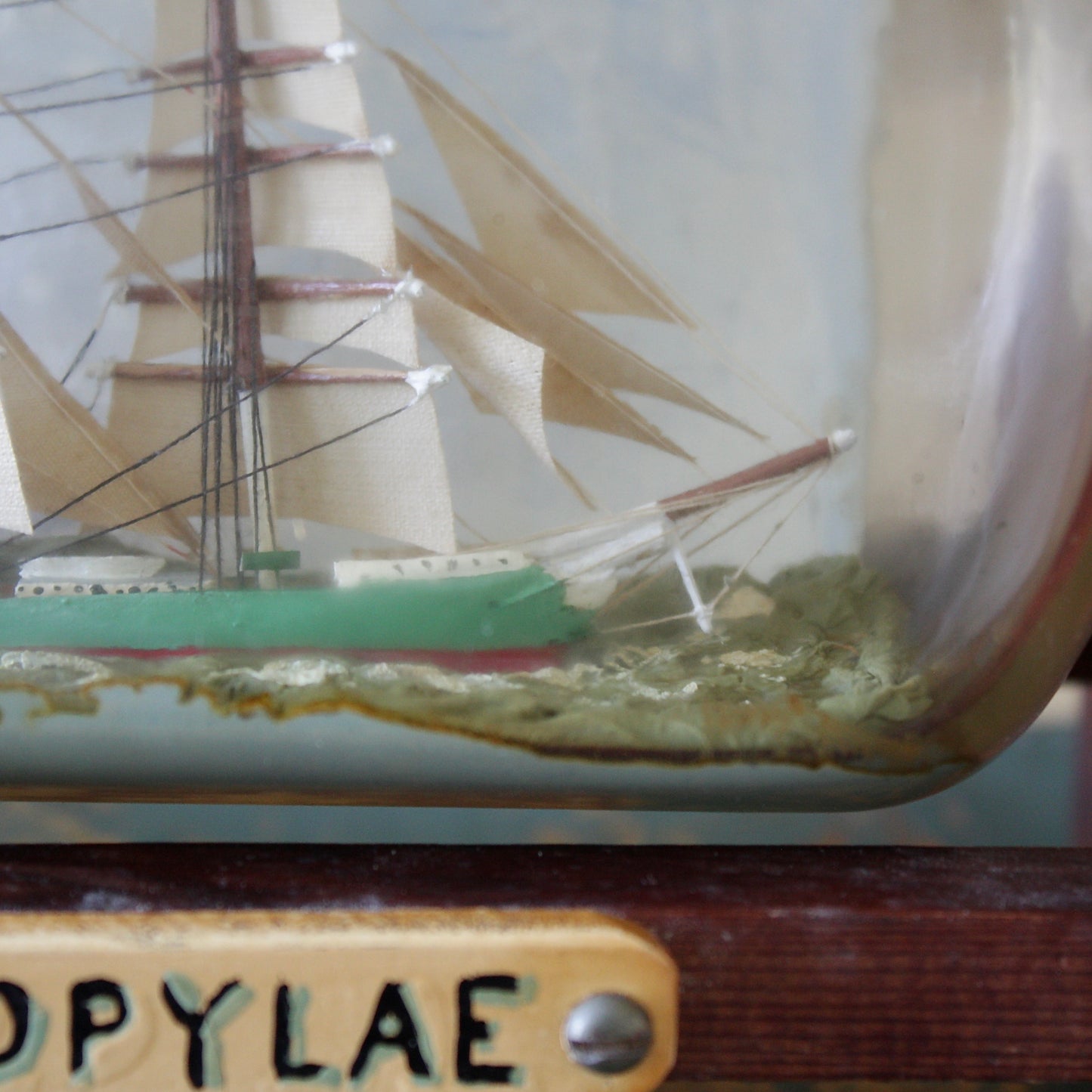 
                  
                    ' thermopylae " a ship in a bottle.
                  
                