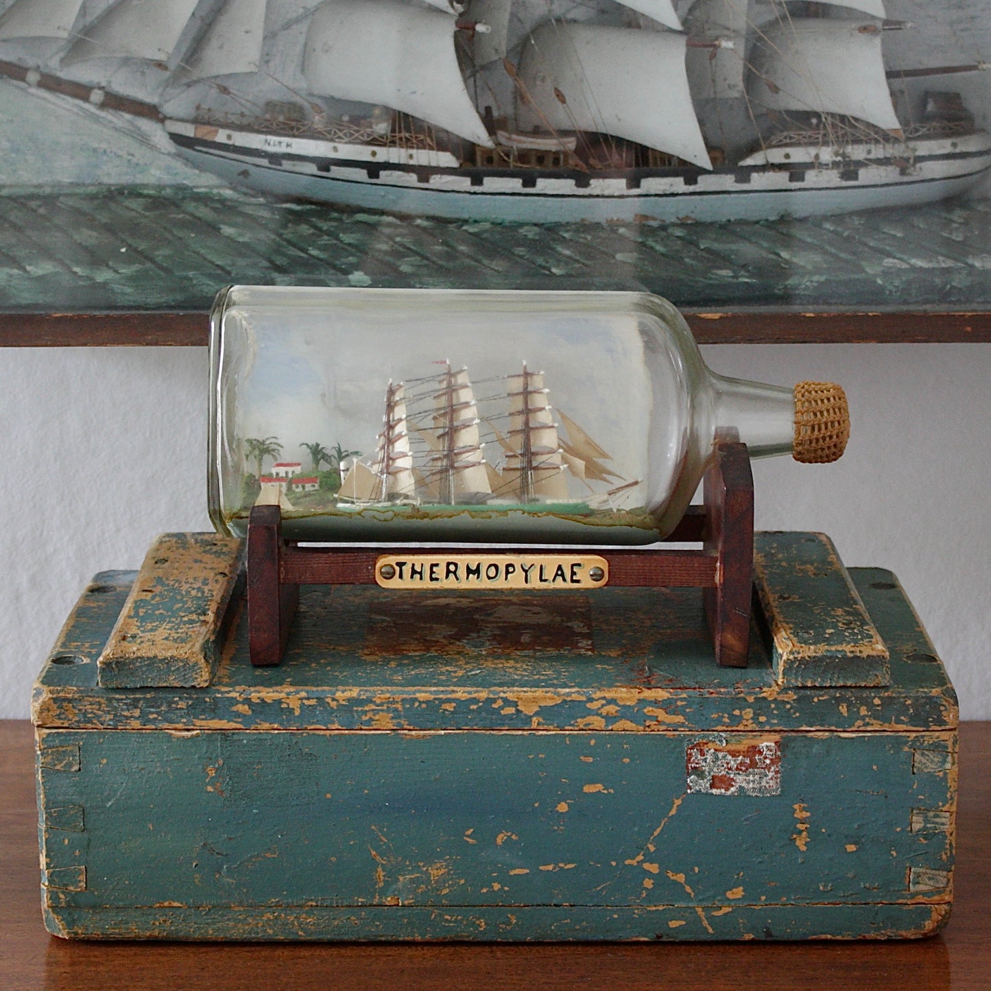 
                  
                    ' thermopylae " a ship in a bottle.
                  
                