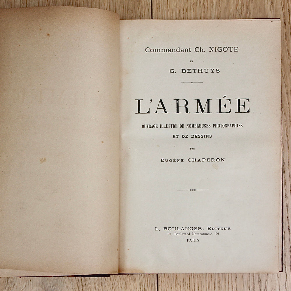 
                  
                    " l'Armee ".by Commandant Ch. Nigote et G. Bethuys
                  
                