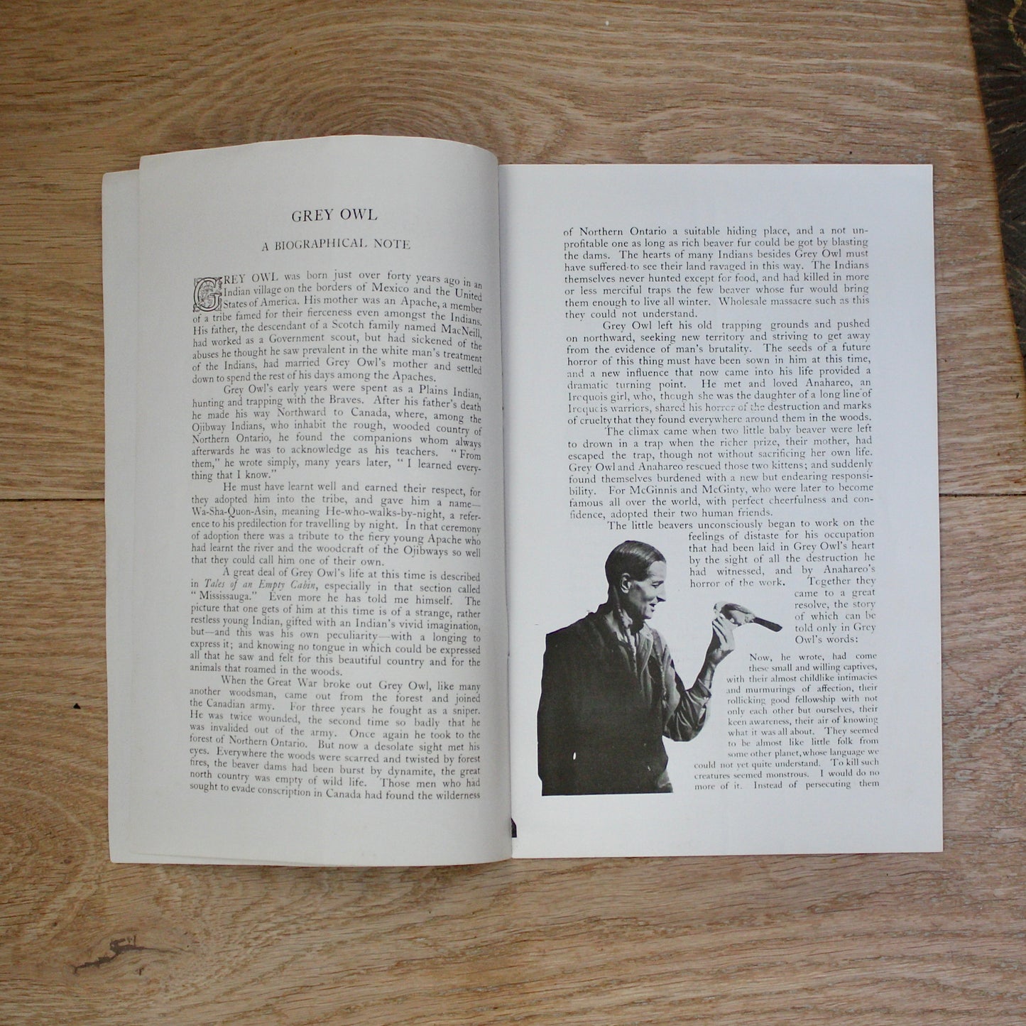 
                  
                    grey owl a souvenir booklet.
                  
                