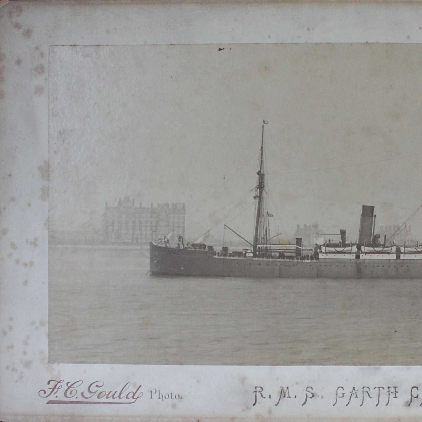 
                  
                    r.m.s. garth castle by f.c. gould.
                  
                